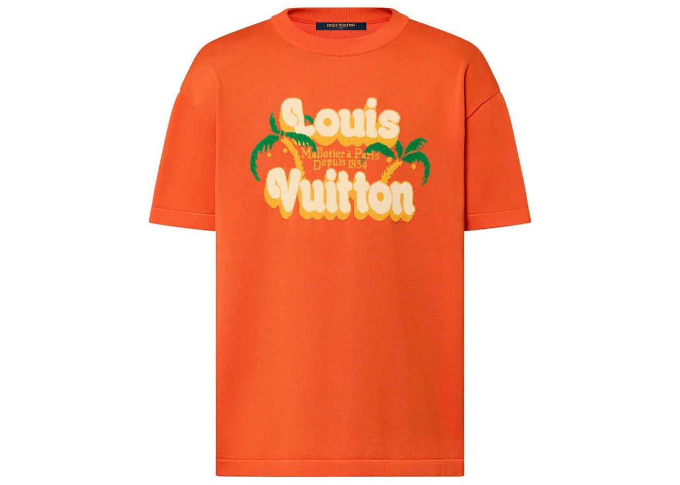 Louis Vuitton Short-Sleeved Cotton Crewneck Orange