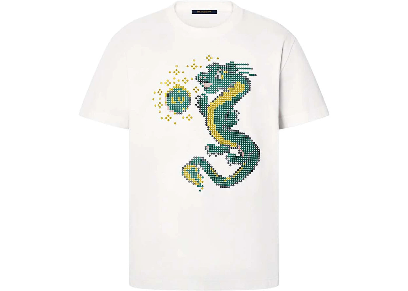 Louis Vuitton Short-Sleeved Cotton T-Shirt Milky White