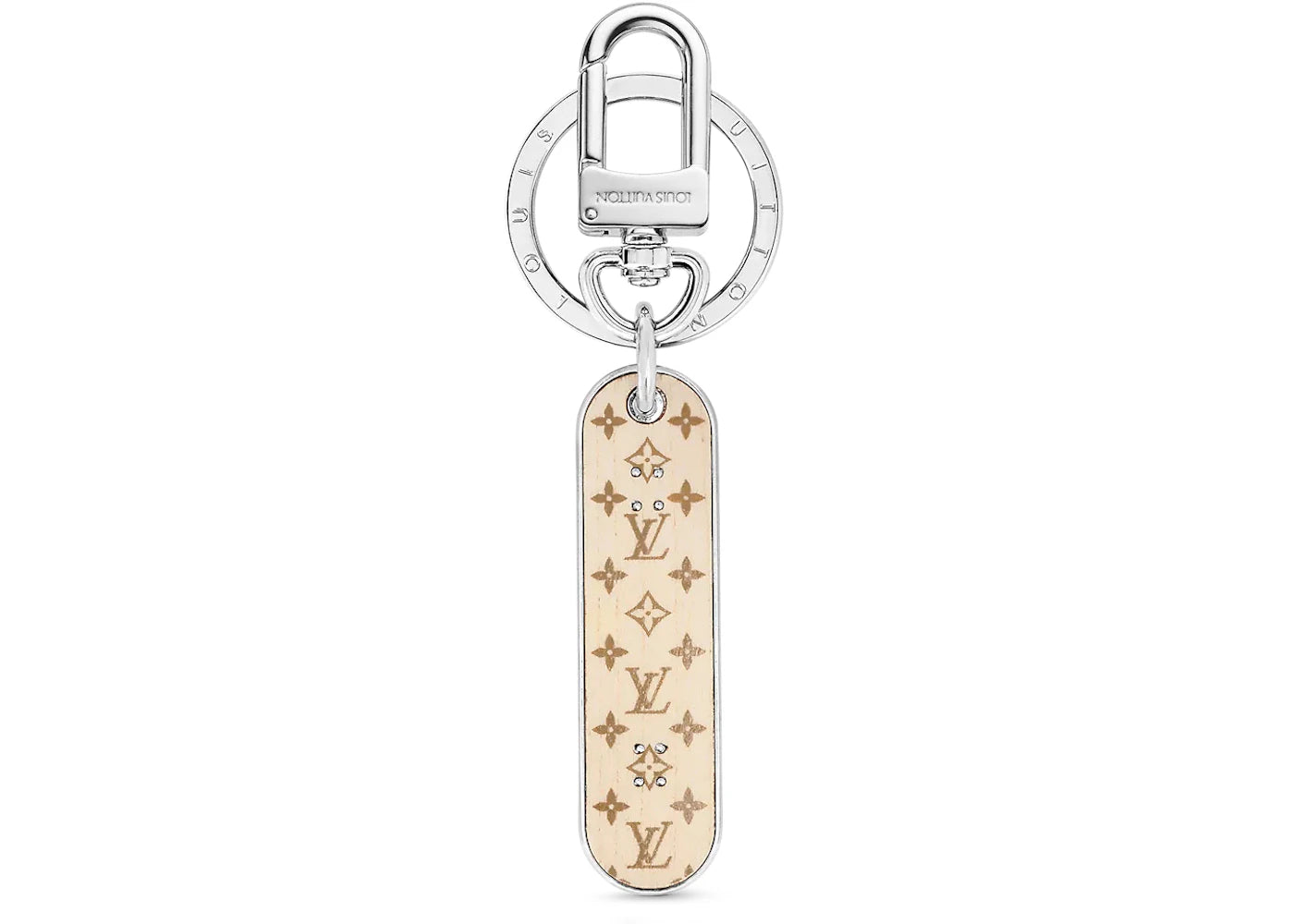 Louis Vuitton Skate Bag Charm and Key Holder Monogram Silver