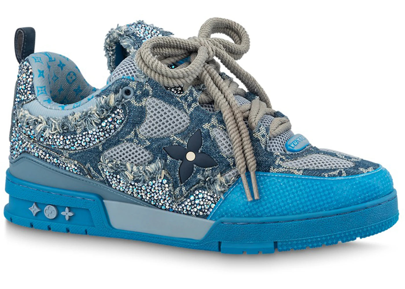 Louis Vuitton Skate Trainer Blue Swarovski Monogram