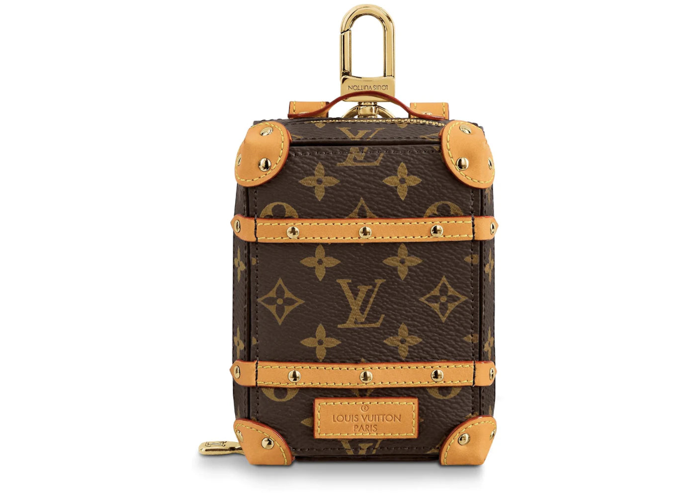 Louis Vuitton Soft Trunk Backpack Bag Charm and Key Holder Brown