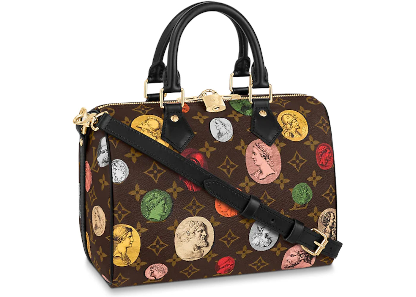 Louis Vuitton x Fornasetti Speedy Bandouliere 25 Monogram Cameo Brown