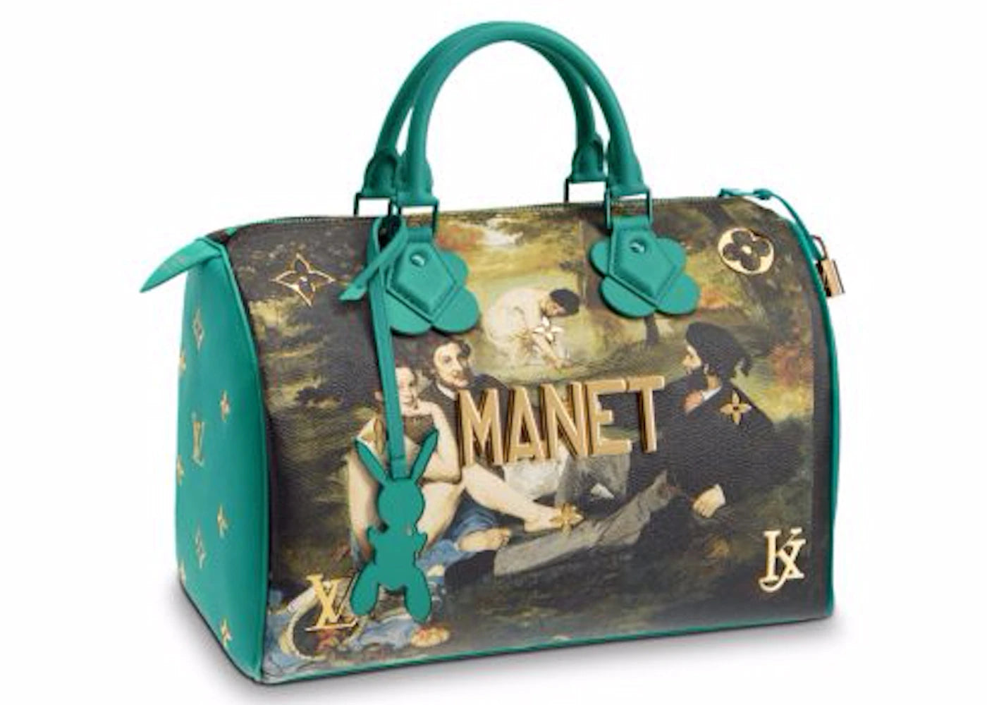 Louis Vuitton x Jeff Koons Speedy Edouard Manet Masters 30 Emerald Multicolor