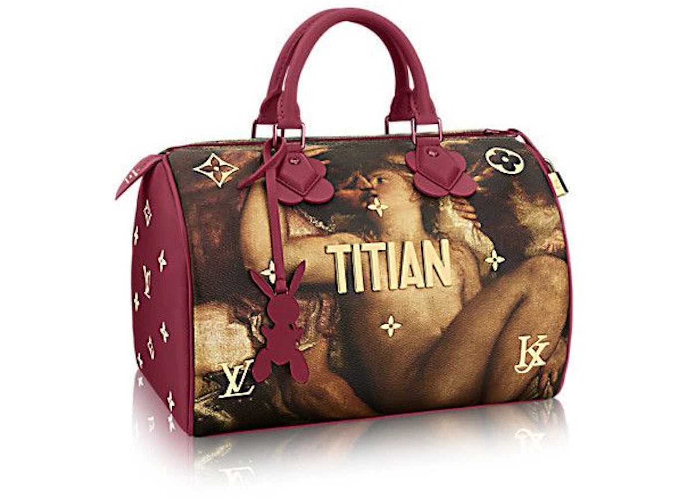 Louis Vuitton x Jeff Koons Speedy Titian Masters 30 Fuchsia Multicolor