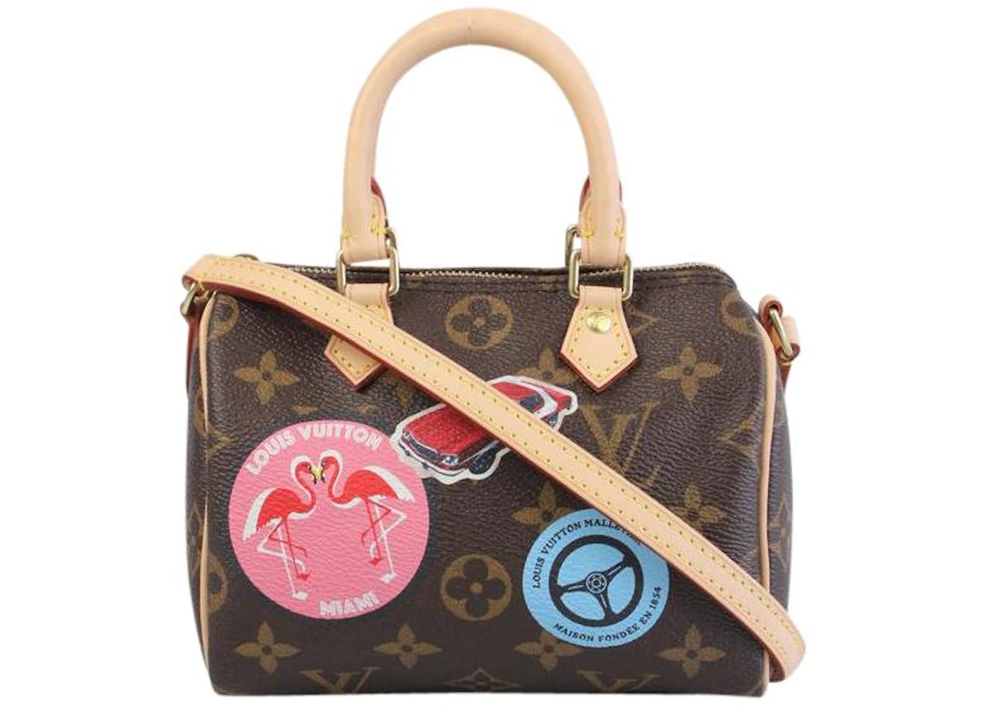 Louis Vuitton Speedy Bandouliere Monogram World Tour Nano Brown