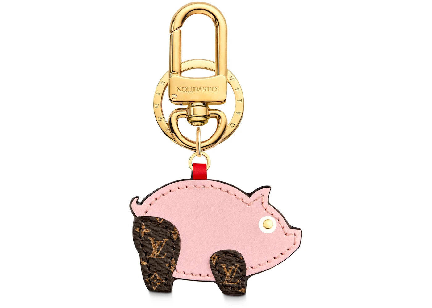 Louis Vuitton Superstition Pig Bag Charm and Key Holder Monogram Pink/Brown