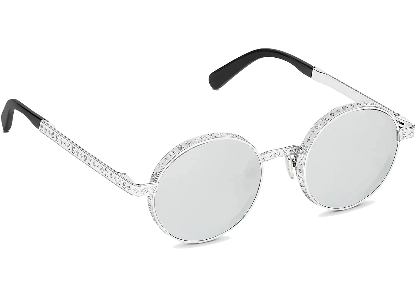 Louis Vuitton The LV Round Sunglasses Silver/Black (Z1764U)