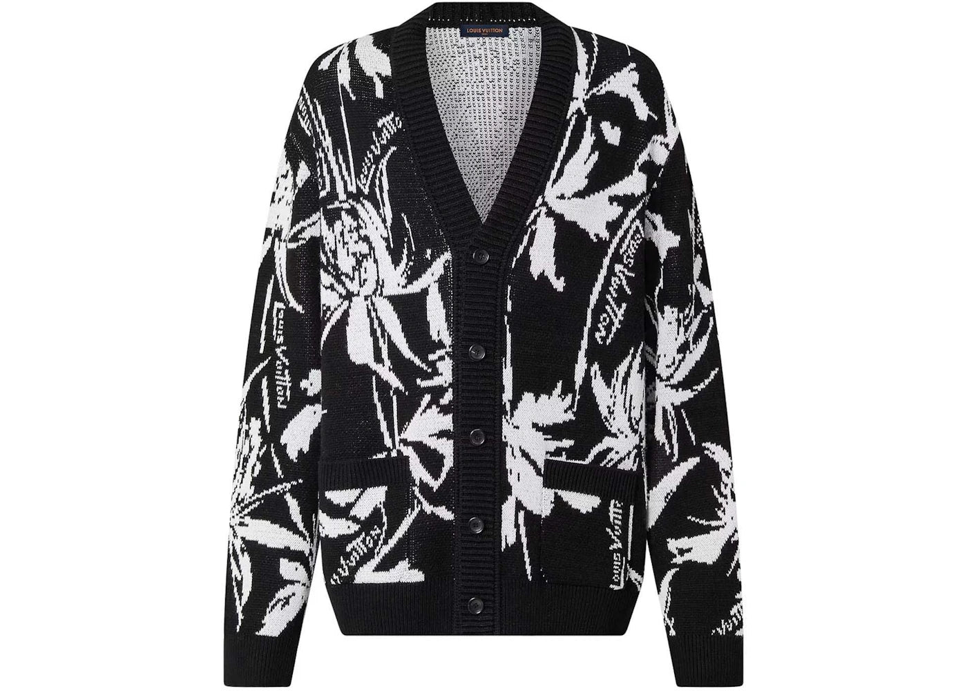 Louis Vuitton Thistle Jacquard Cardigan Black