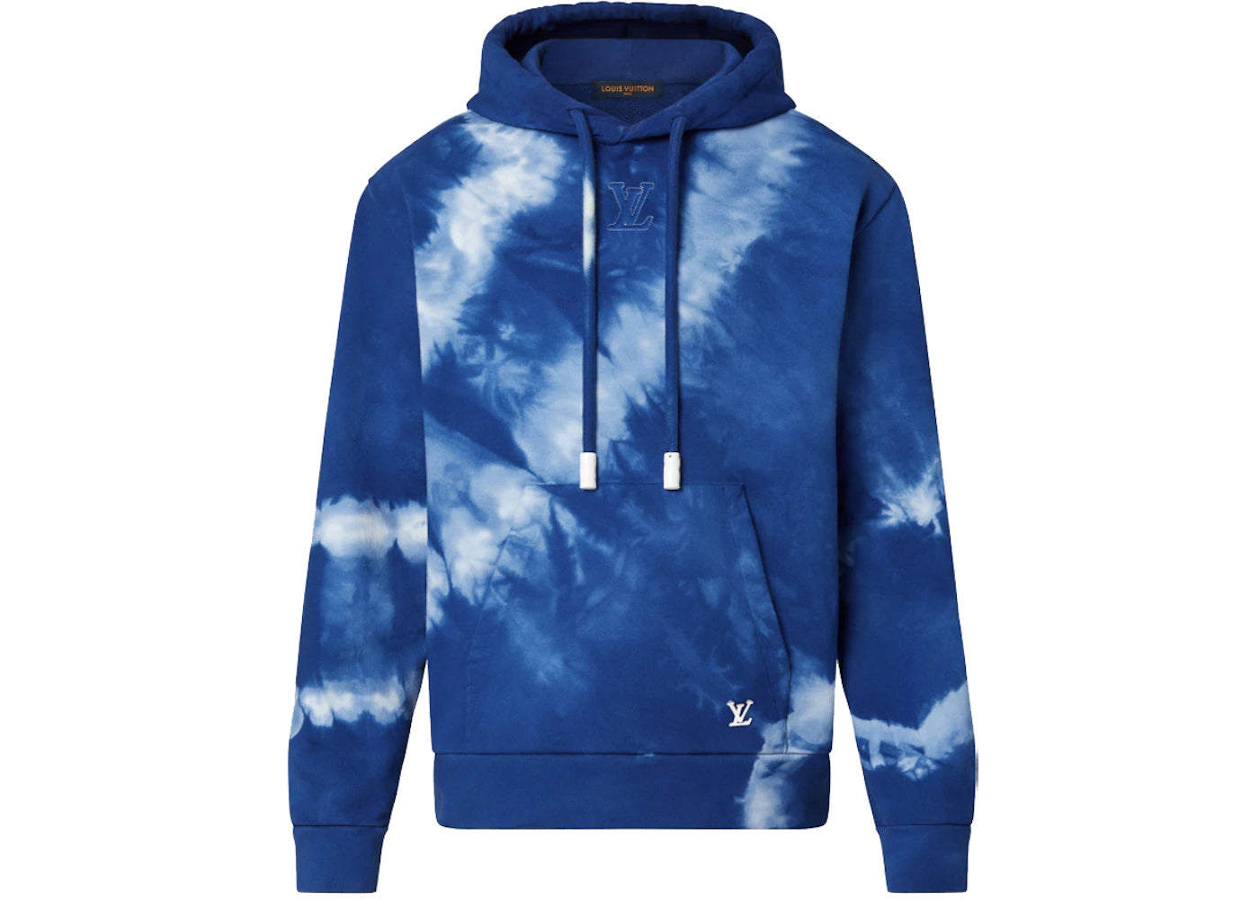 Louis Vuitton Tie&Dye Hoodie with LV Signature Heather/Grey/Blue