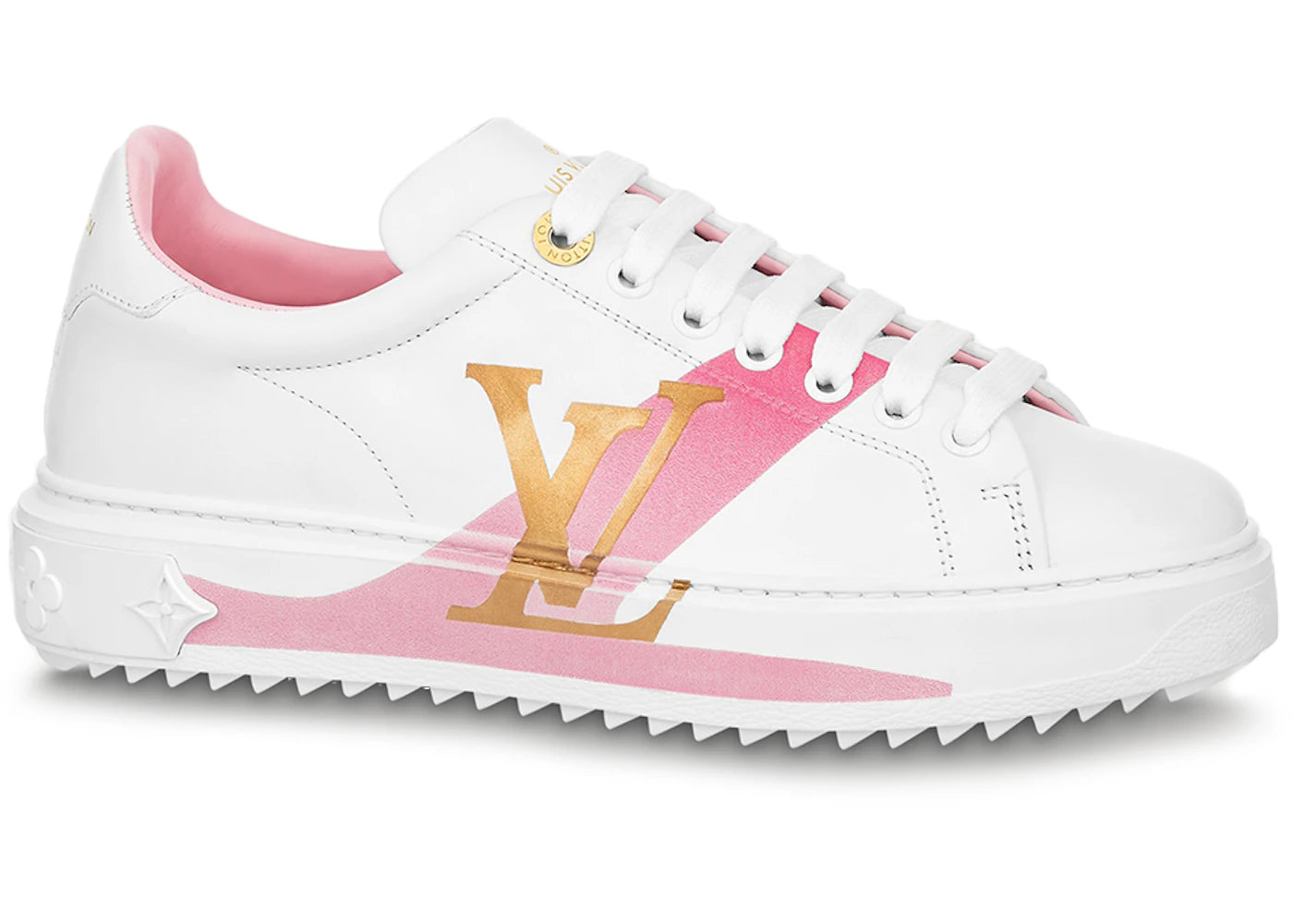 Louis Vuitton Time Out Leather Gold Pink White (Women's)