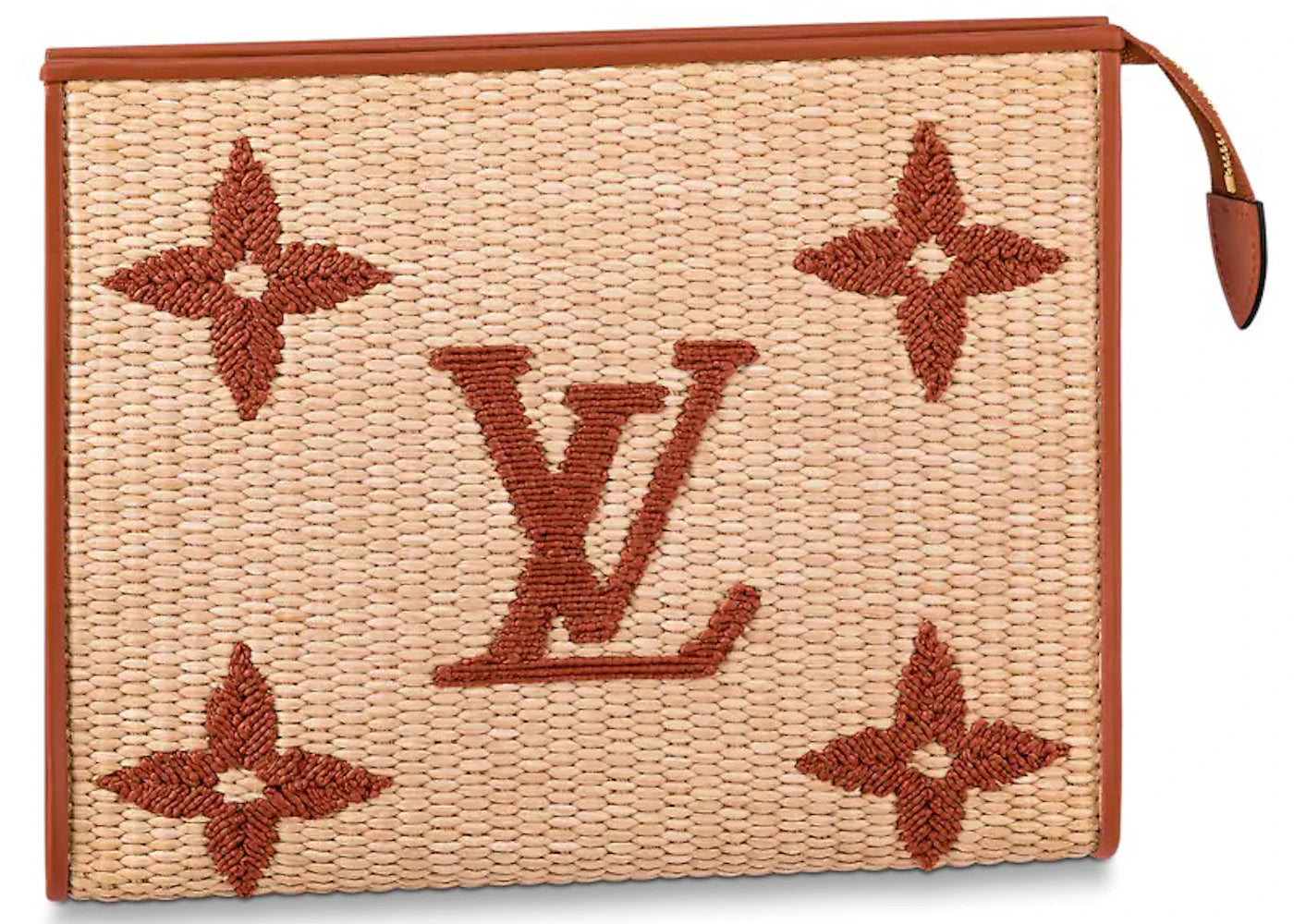 Louis Vuitton Toiletry Pouch 26 Tan Monogram Raffia