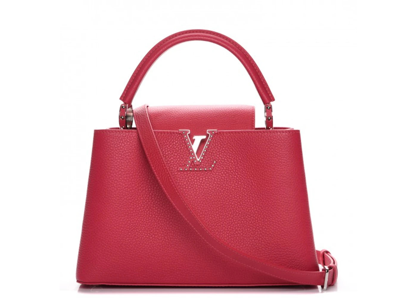 Louis Vuitton Capucines Taurillon Studded PM Bougainvillea