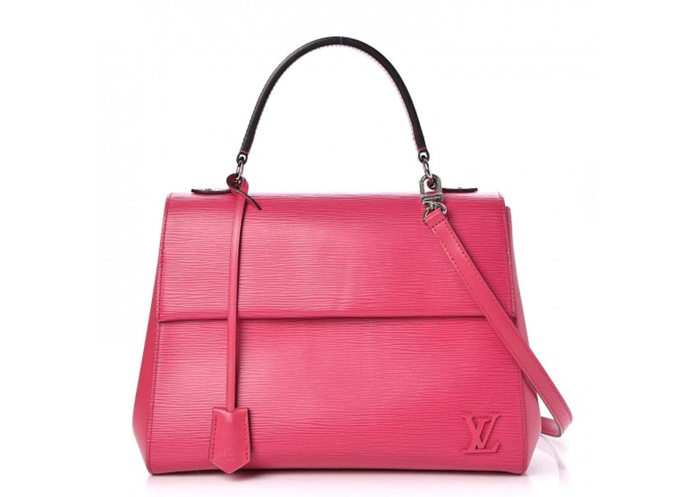 Louis Vuitton Top Handle Cluny Epi MM Hot Pink