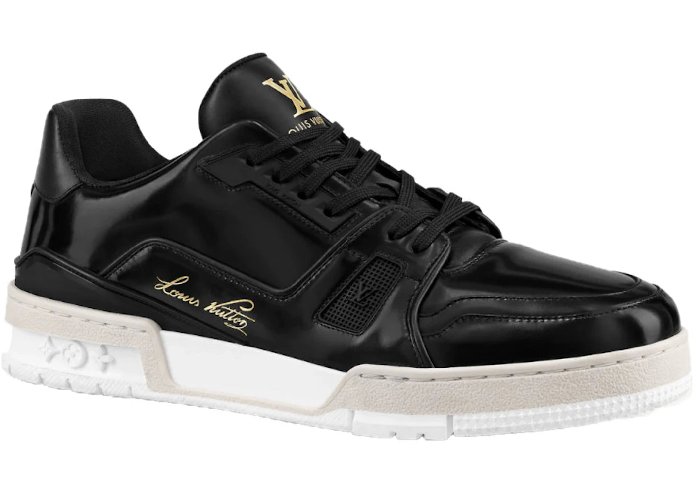 Louis Vuitton Trainer Black Glazed Signature