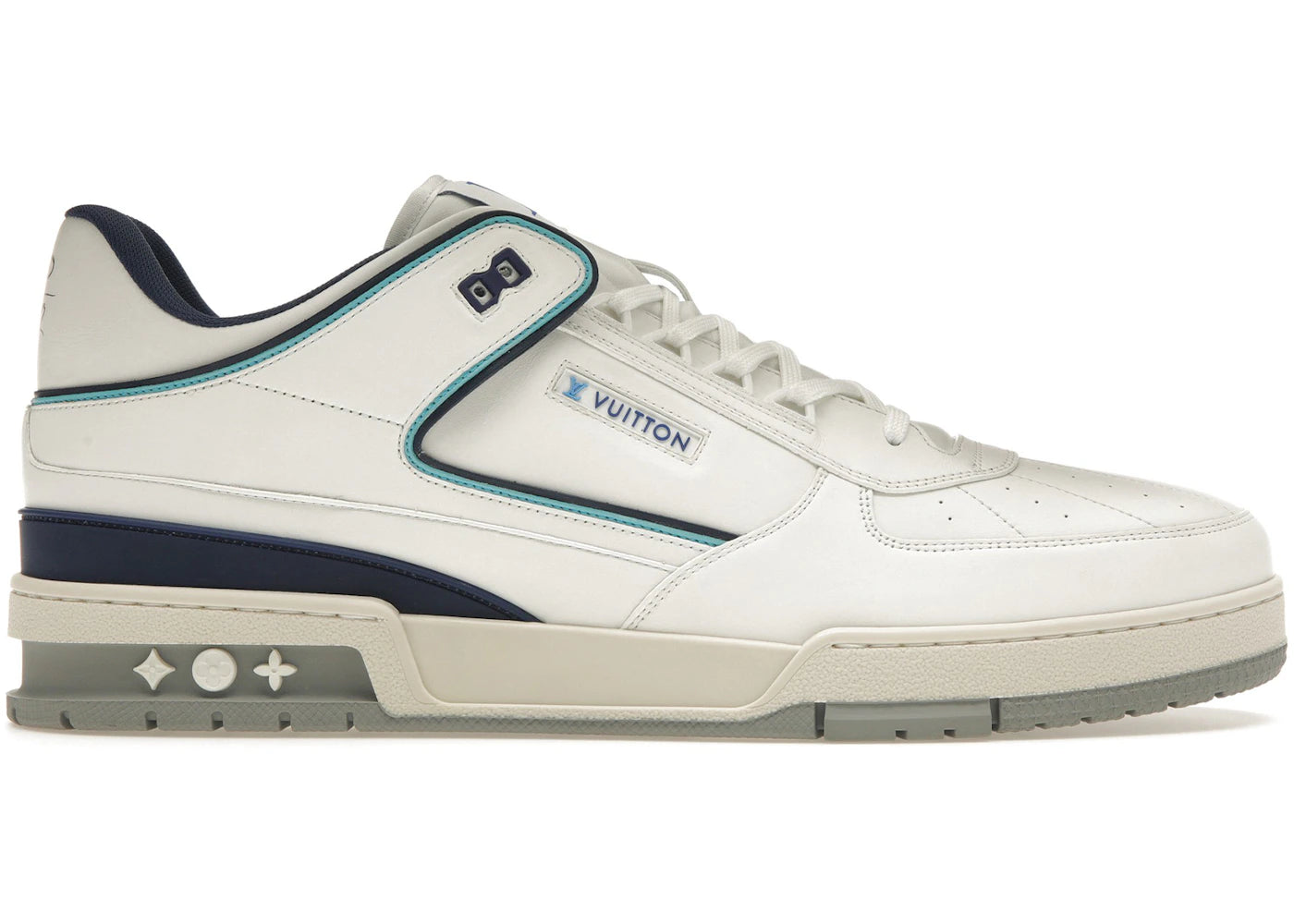 Louis Vuitton Trainer Sneaker White Blue