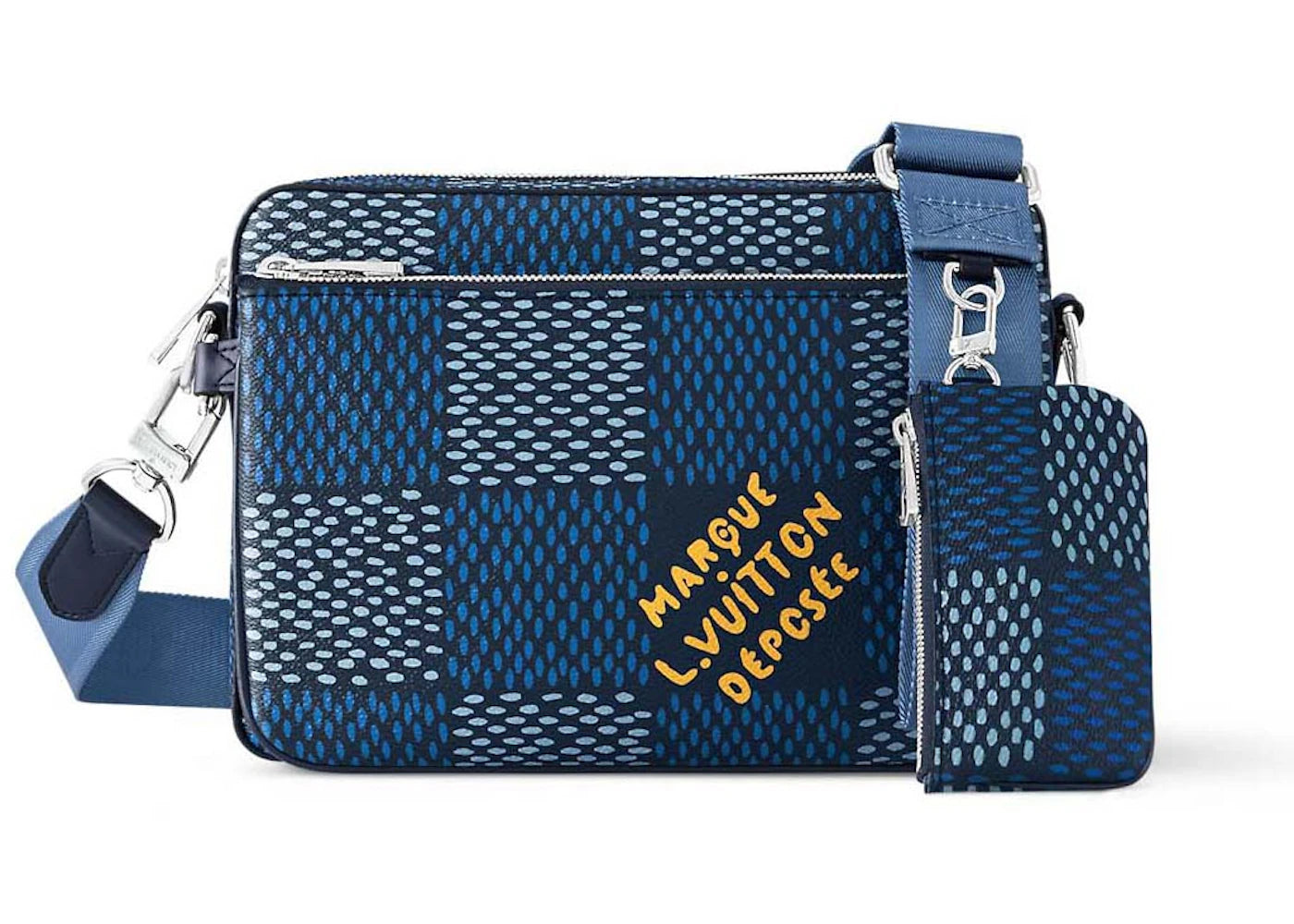 Louis Vuitton Trio Messenger Damier Heritage Blue – Side Kicks