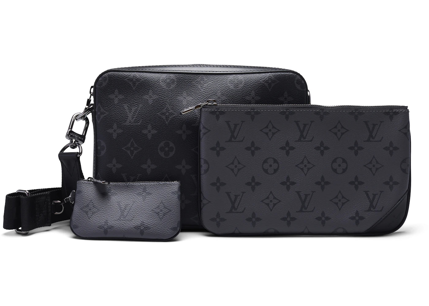 Louis Vuitton Trio Messenger Monogram Eclipse Reverse Gray