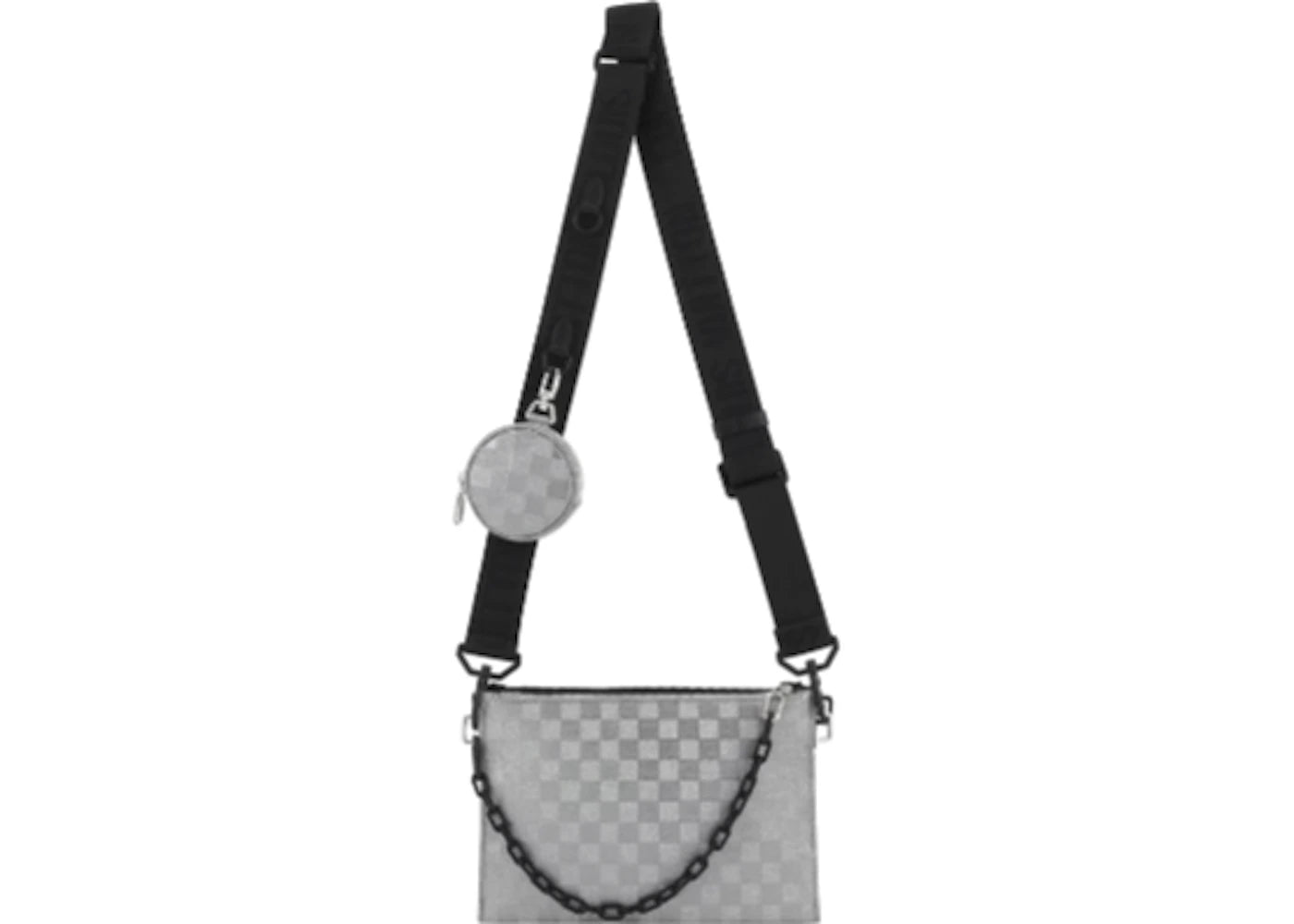Louis Vuitton Trio Pouch Glitter Silver