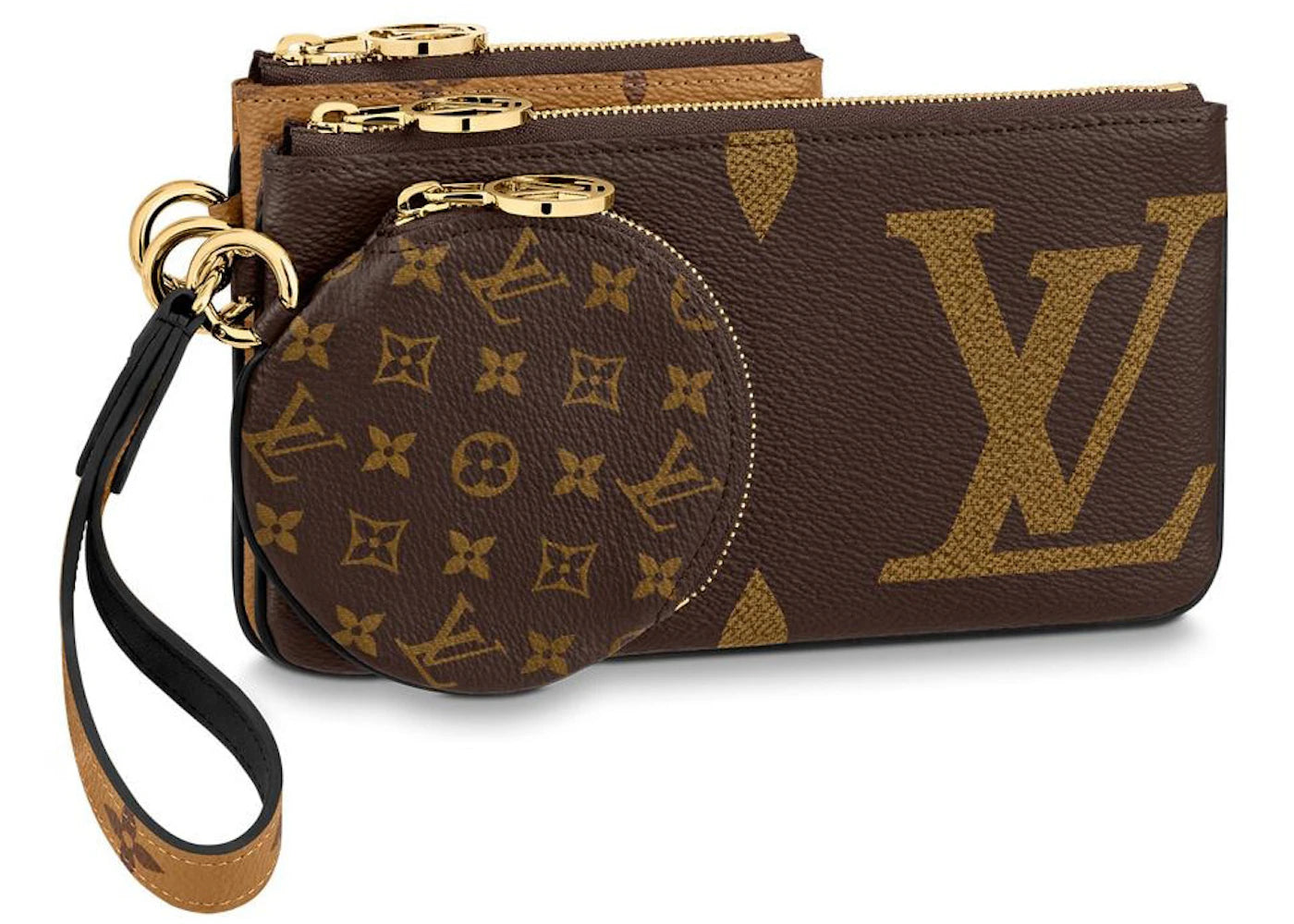 Louis Vuitton Trio Pouch Monogram Giant/Reverse/Mini Brown