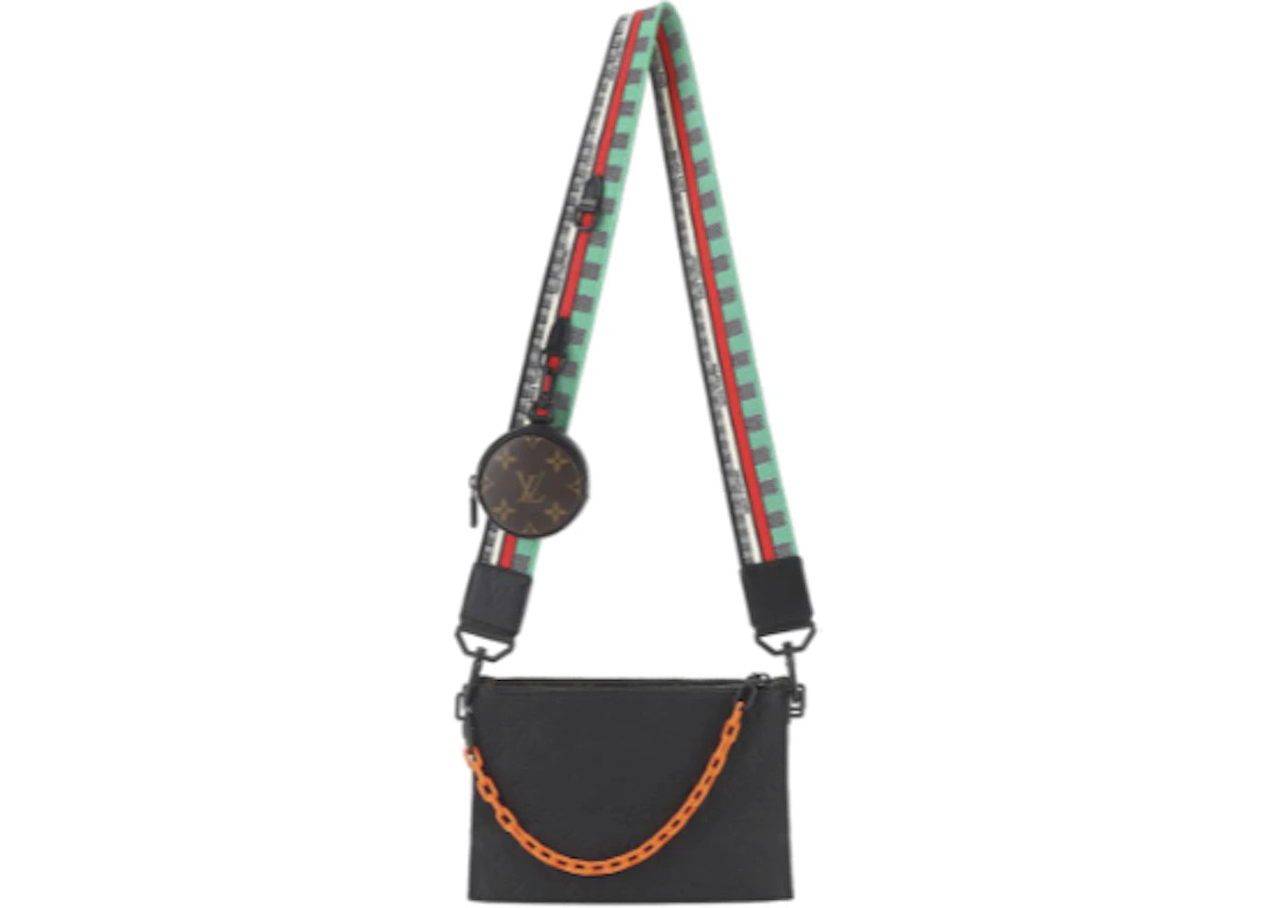 Louis Vuitton Trio Pouch Taurillon Illusion Silver