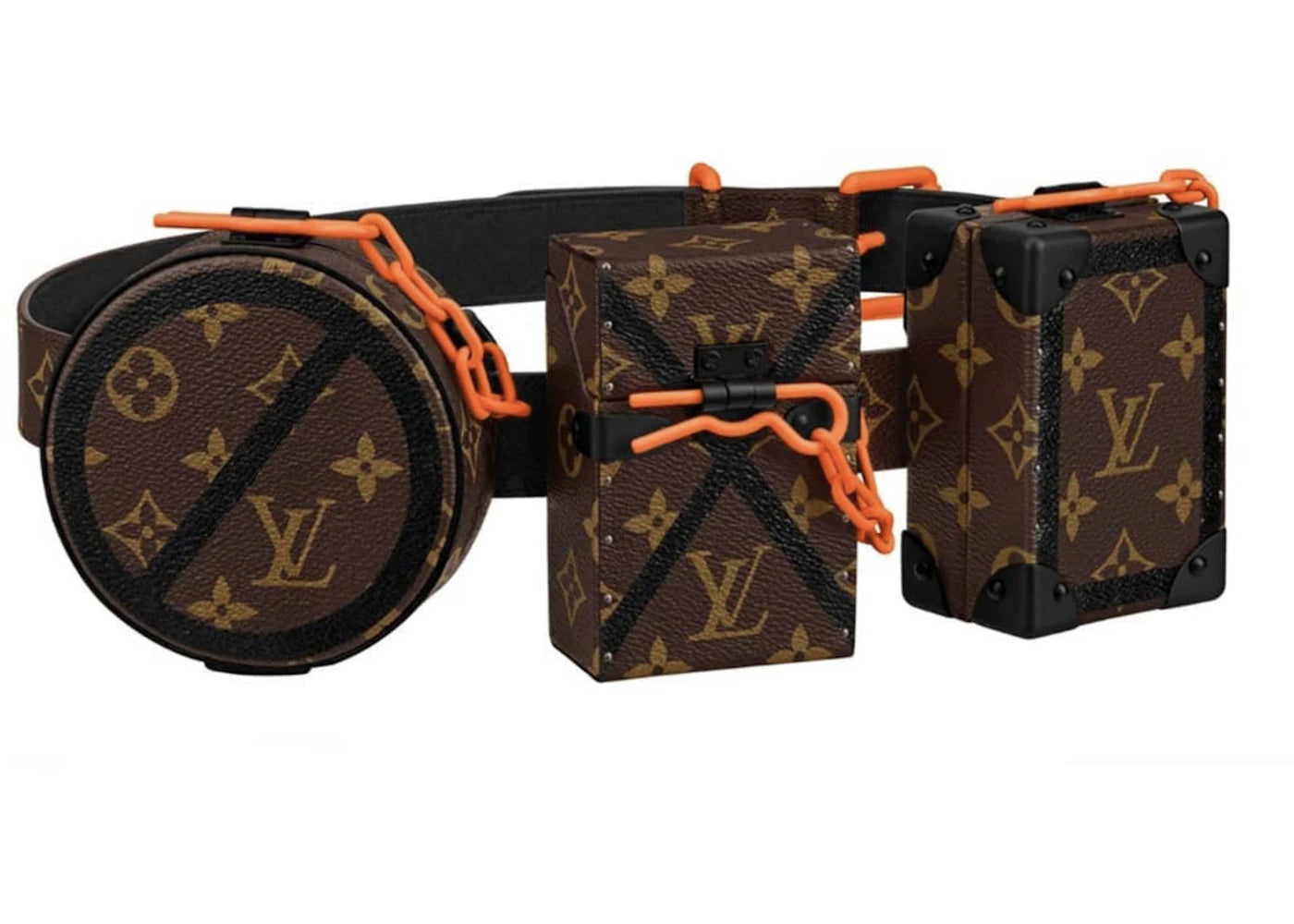 Louis Vuitton Trio Trunk Belt Monogram Brown