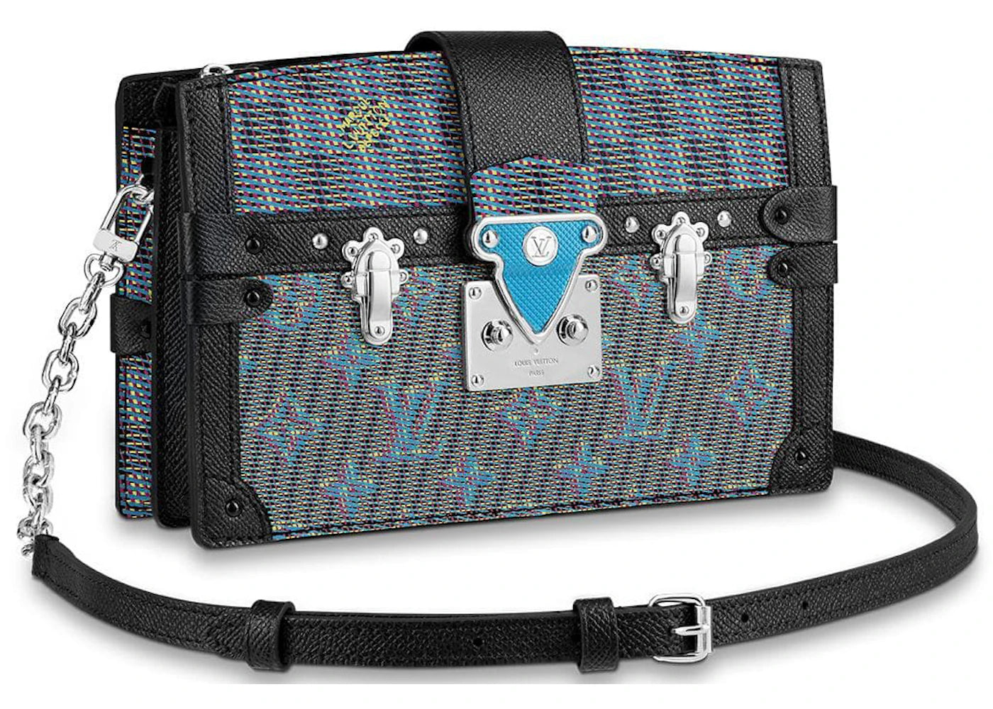 Louis Vuitton Trunk Clutch Damier Monogram LV Pop Blue