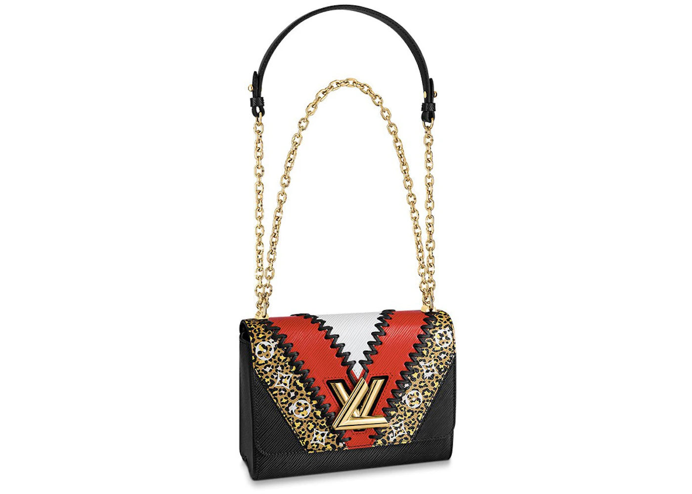 Louis Vuitton Twist Monogram Giant Jungle MM Black/Coquelicot Red