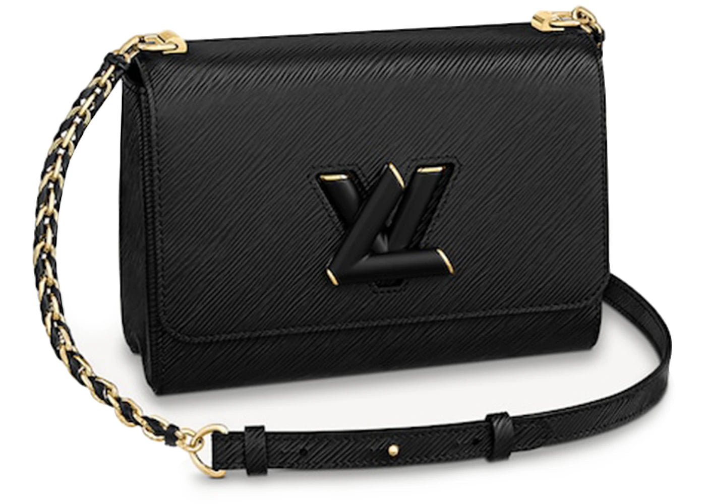 Louis Vuitton Twist MM Braided Links Epi Grained Leather Black
