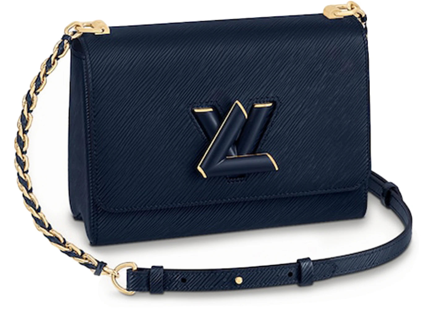 Louis Vuitton Twist MM Braided Links Epi Grained Leather Indigo