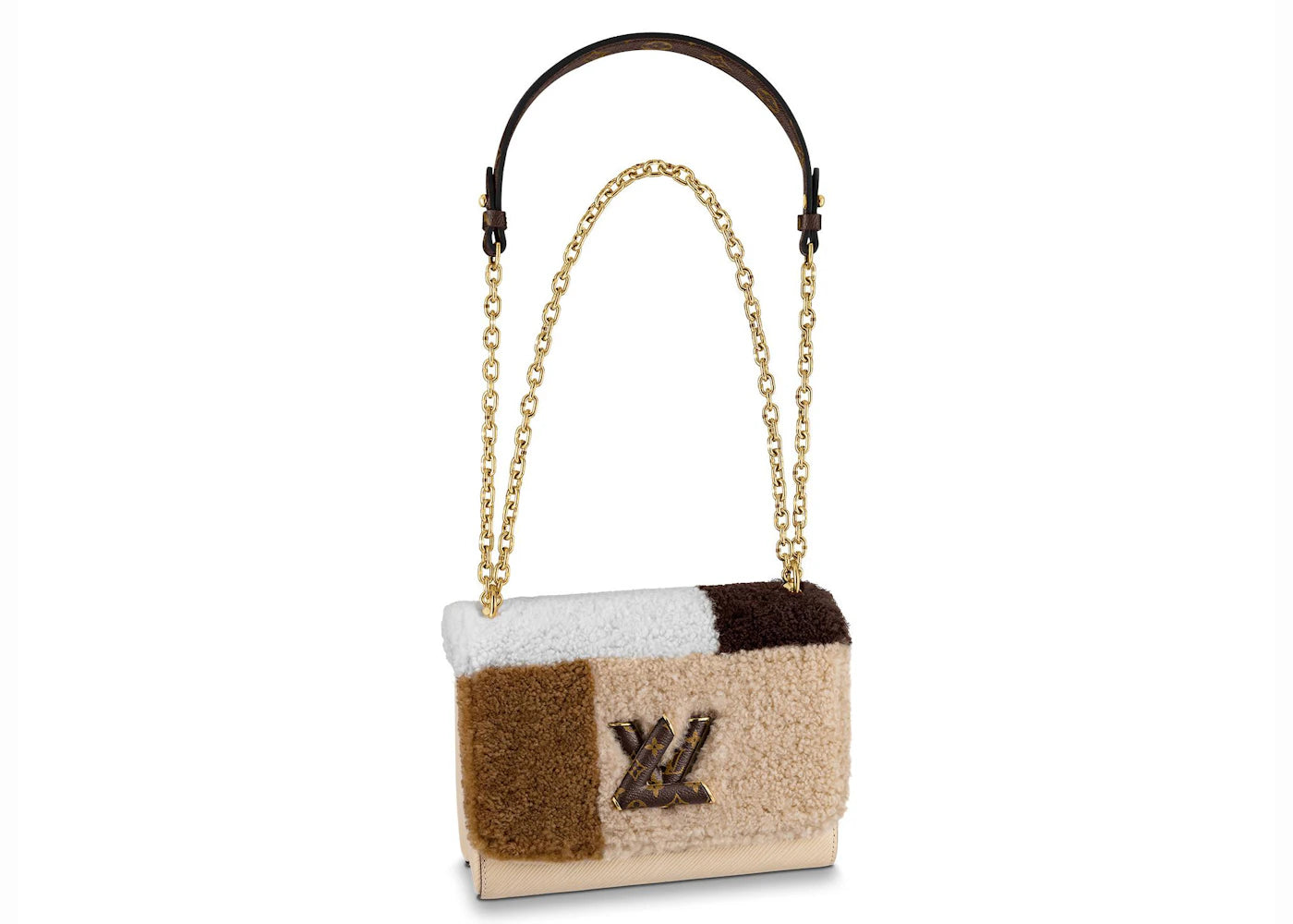 Louis Vuitton Twist Teddy Fleece MM Beige/Brown