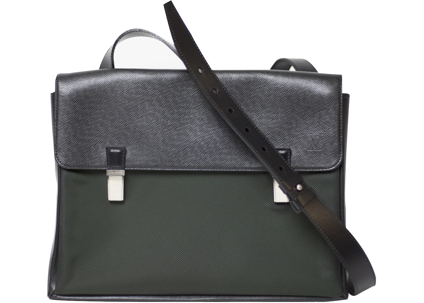 Louis Vuitton Two Tone Messenger Taiga Black/Green