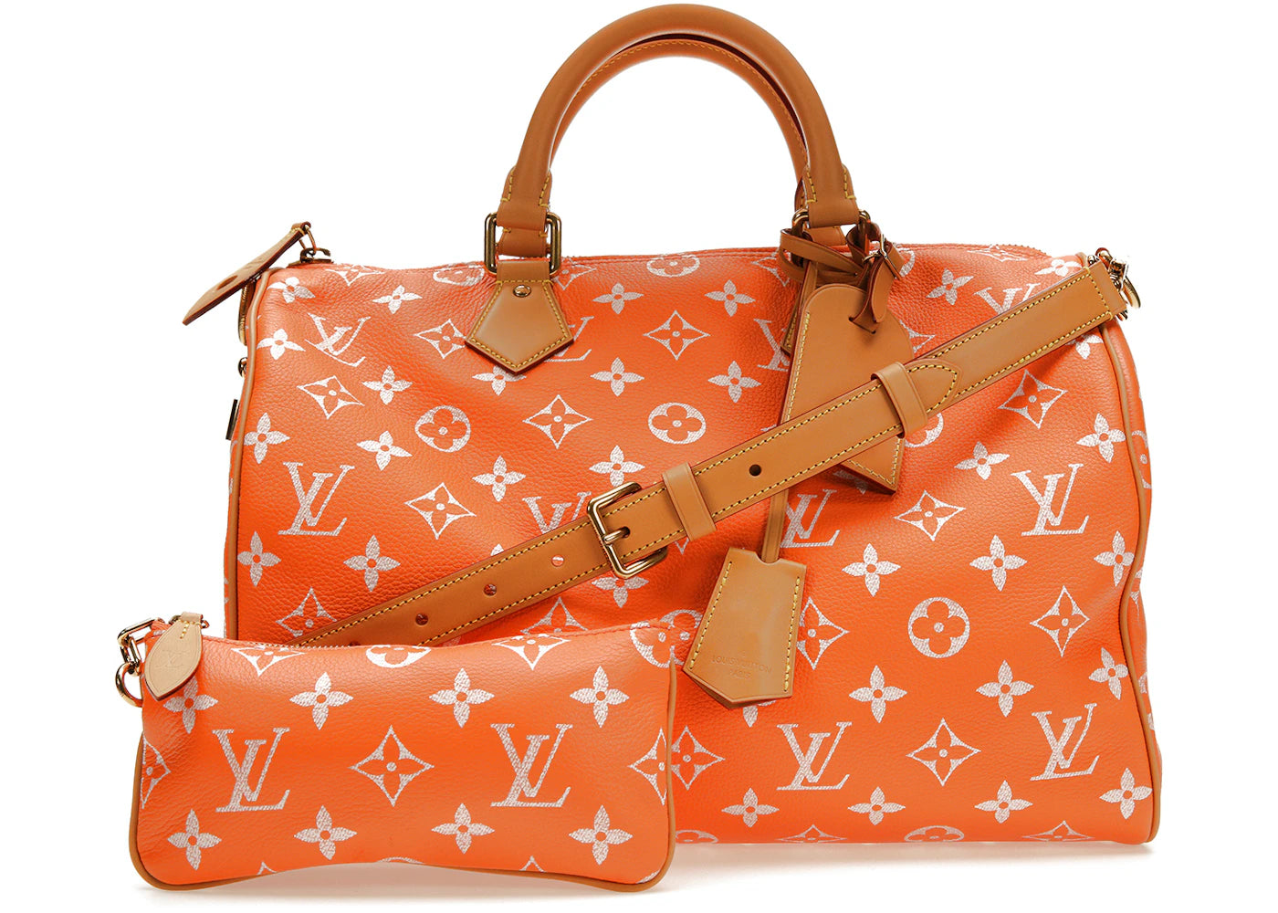 Louis Vuitton VIA Speedy P9 Bandouliere 40 Monogram Leather Orange