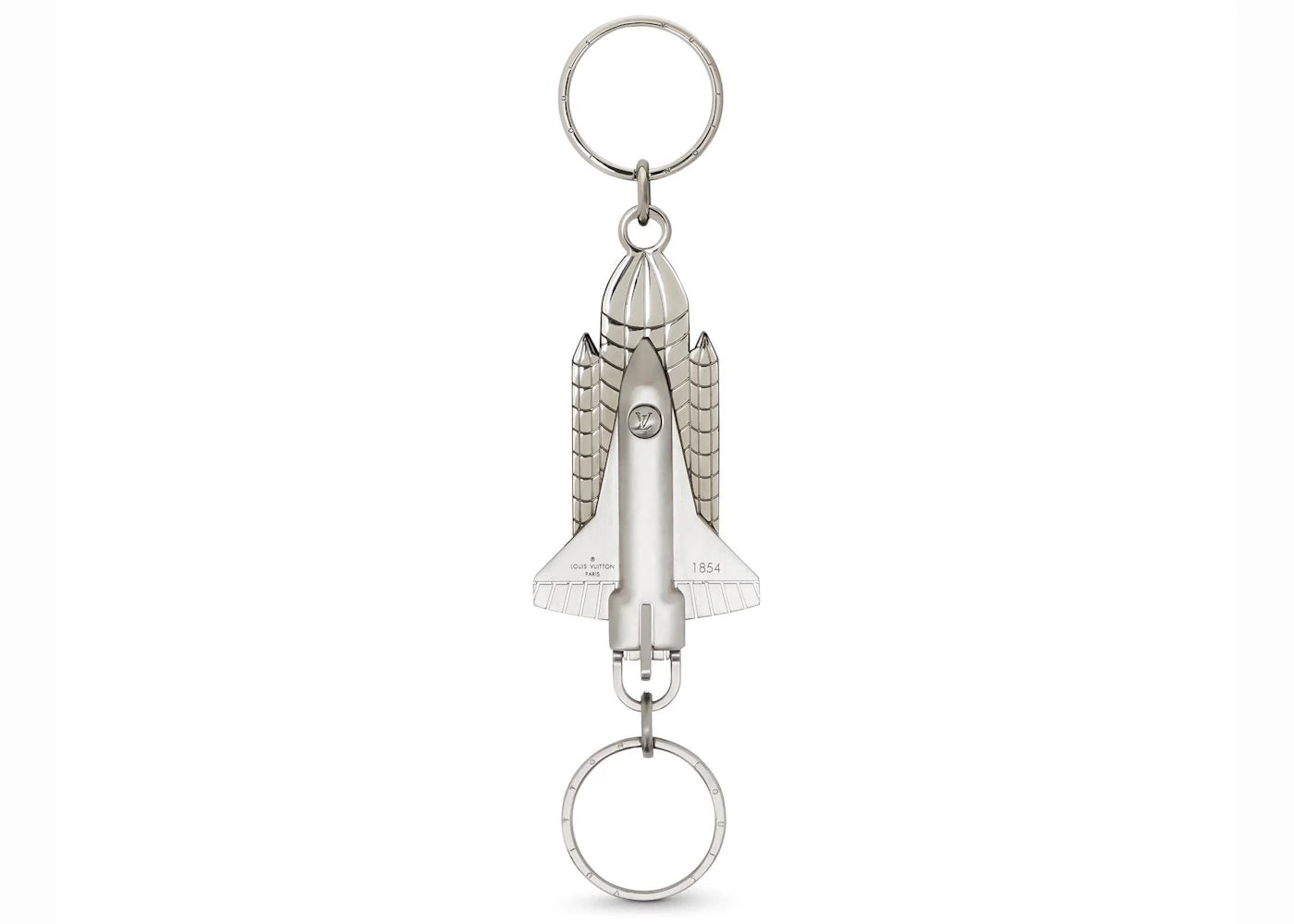 Louis Vuitton Valet Rocket Bag Charm and Key Holder Palladium