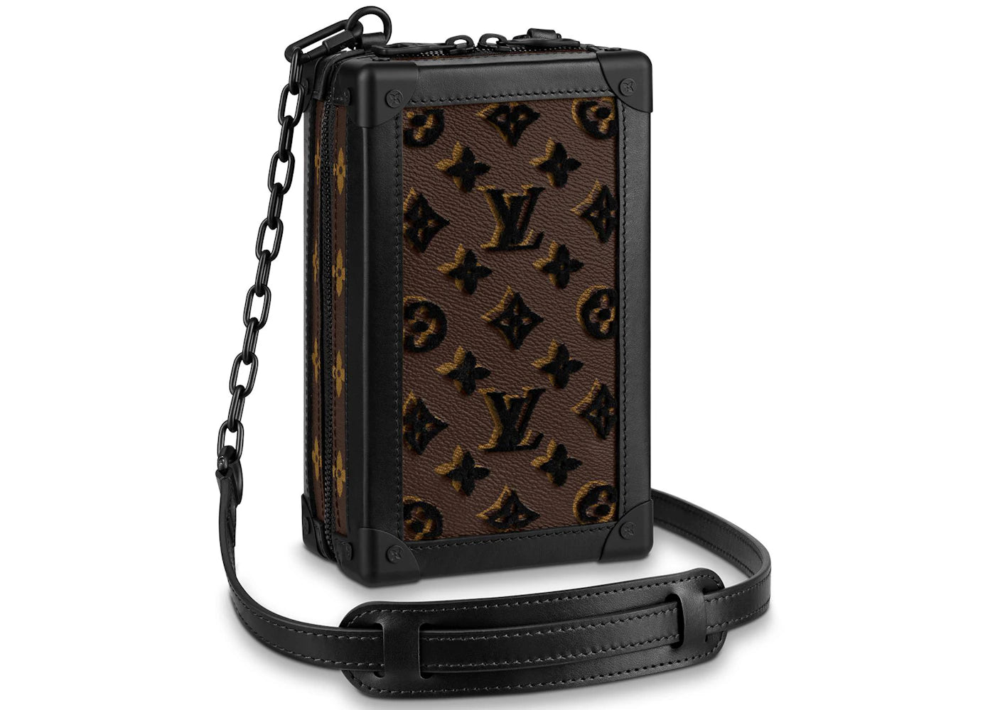 Louis Vuitton Vertical Soft Trunk Monogram Tuffetage Black