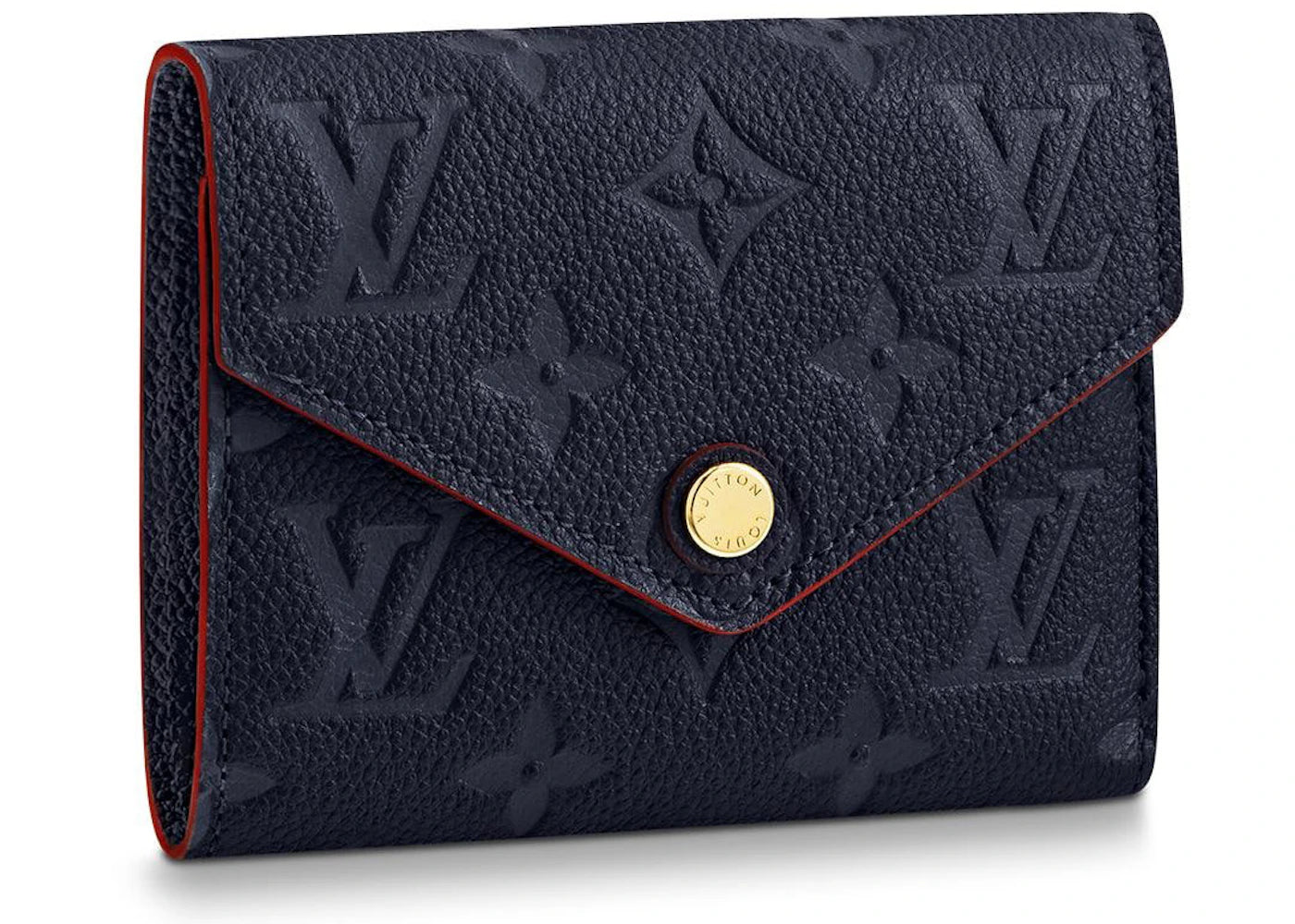 Louis Vuitton Victorine Wallet Monogram Empreinte Marine Rouge