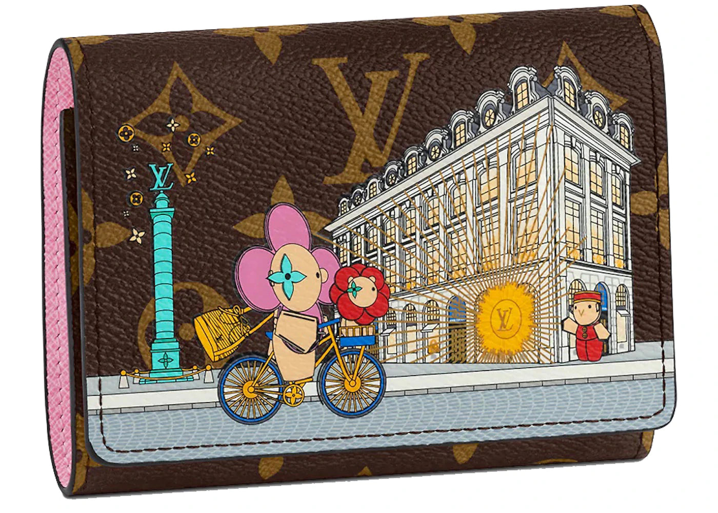 Louis Vuitton Victorine Wallet Vivienne Holiday Monogram Canvas/Pink