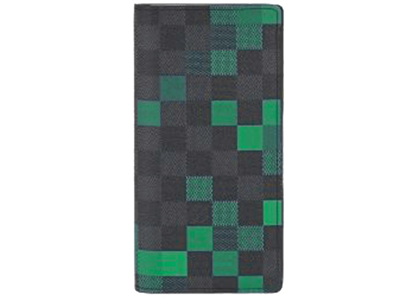 Louis Vuitton Brazza Wallet Damier Graphite Pixel Green