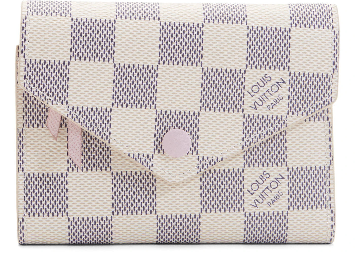 Louis Vuitton Victorine Wallet Damier Azur White/Rose Ballerine