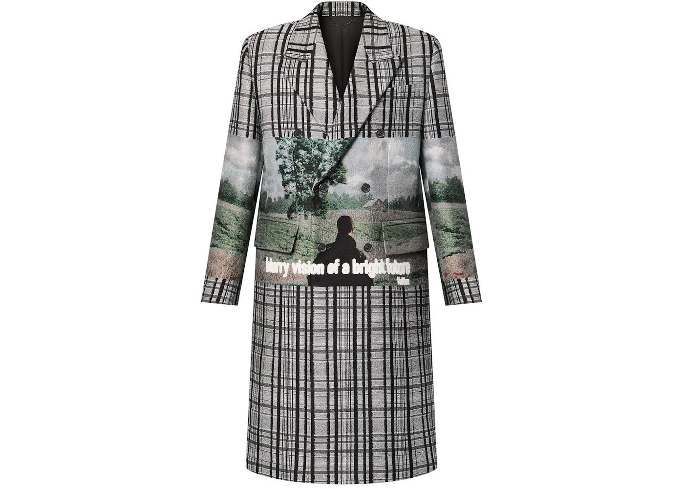 Louis Vuitton Wool Jacquared Double-Breasted Coat Multicolor