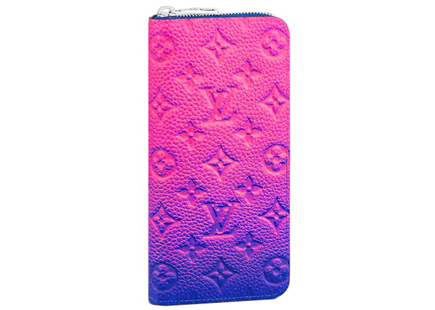 Louis Vuitton Zipper Wallet Vertical Taurillon Illusion Blue/Pink