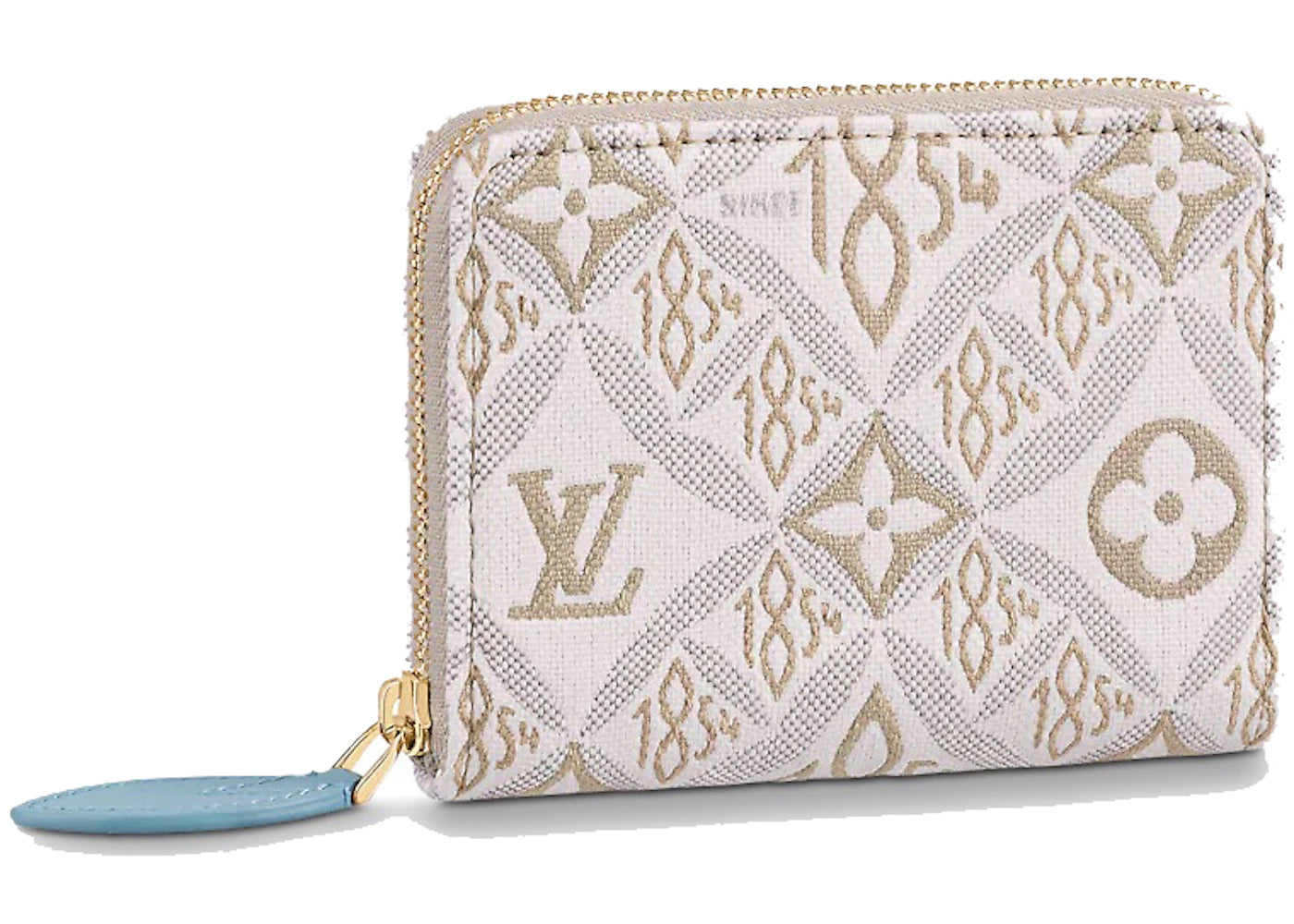 Louis Vuitton Zippy Coin Purse Cruise 22 Ecru Beige/Blue