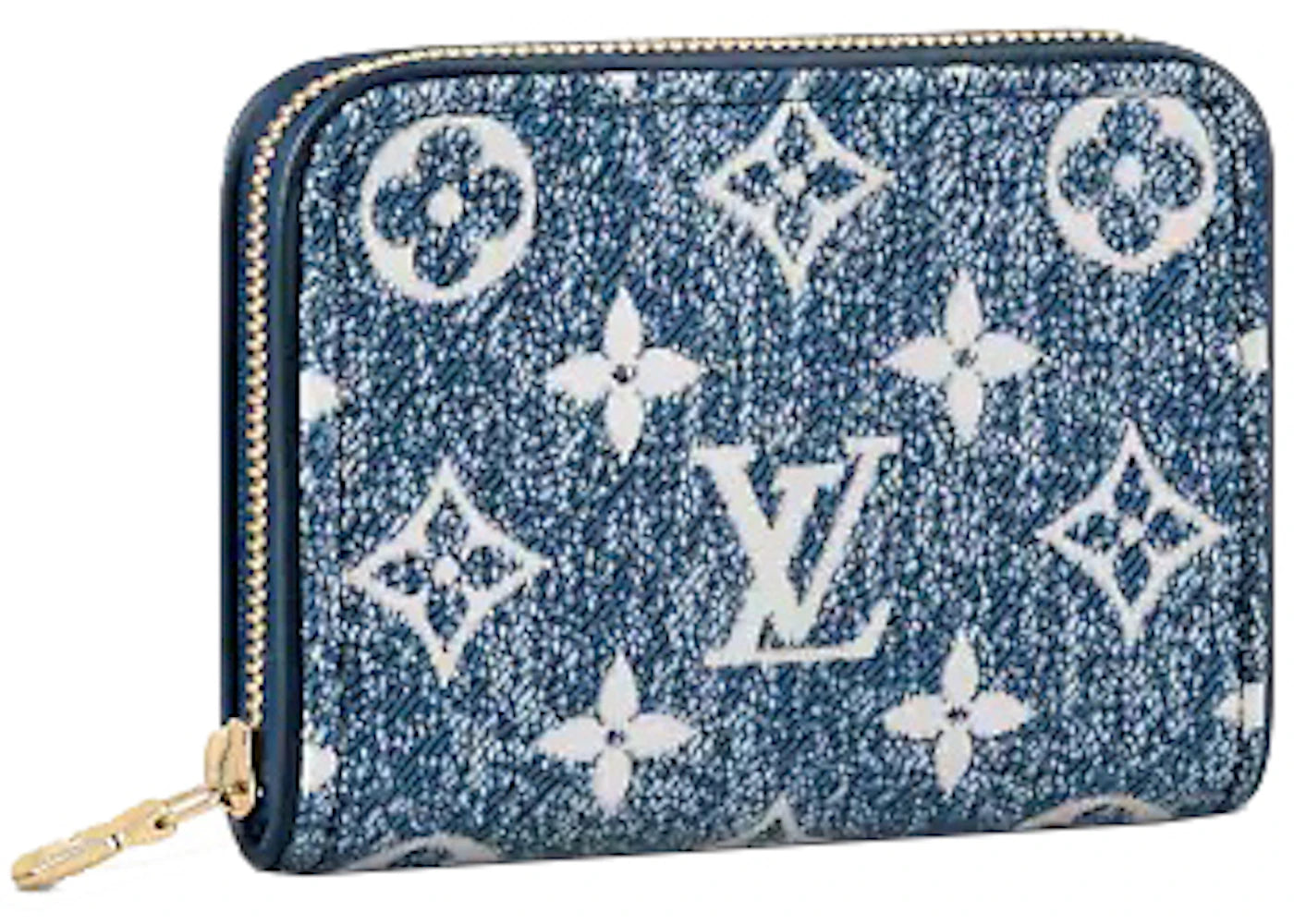 Louis Vuitton Zippy Coin Purse Denim Jacquard Navy Blue