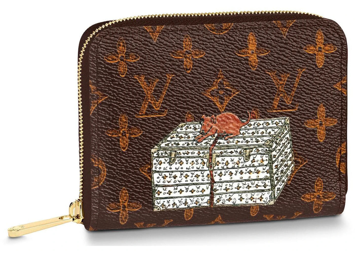Louis Vuitton Zippy Coin Purse Monogram Catogram Brown/Orange