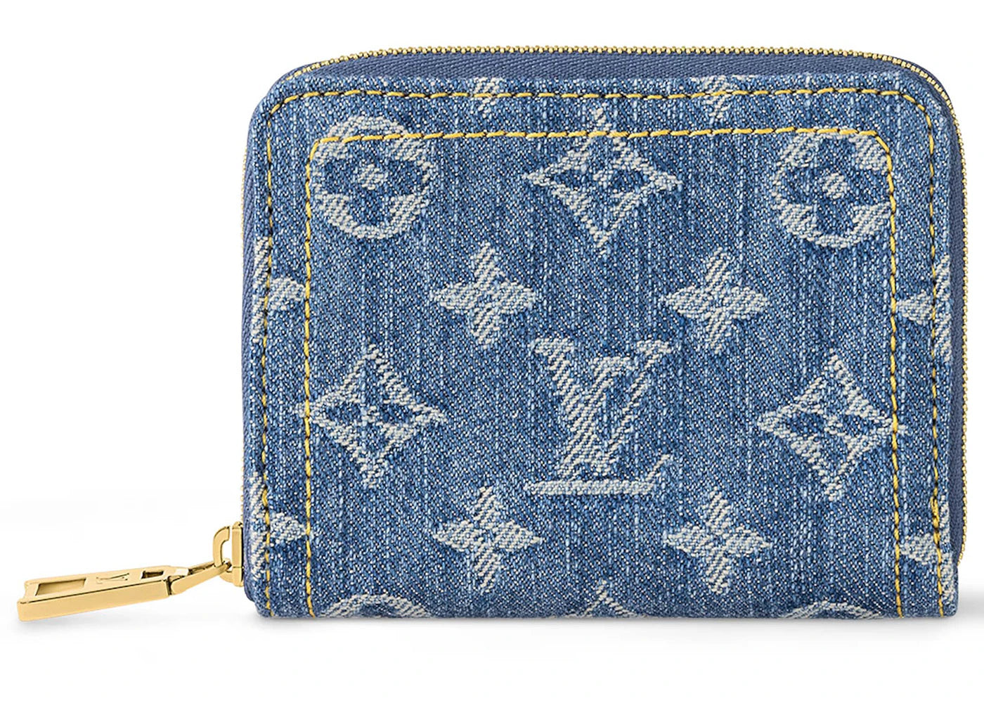 Louis Vuitton Zippy Coin Purse Monogram Denim Blue