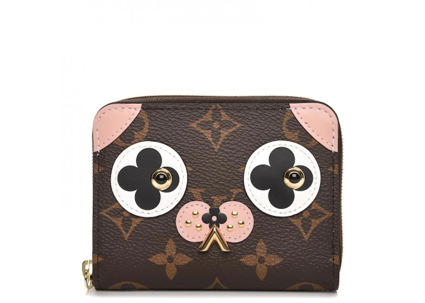 Louis Vuitton Zippy Coin Purse Valentine Dog Monogram Brown/Pink/White