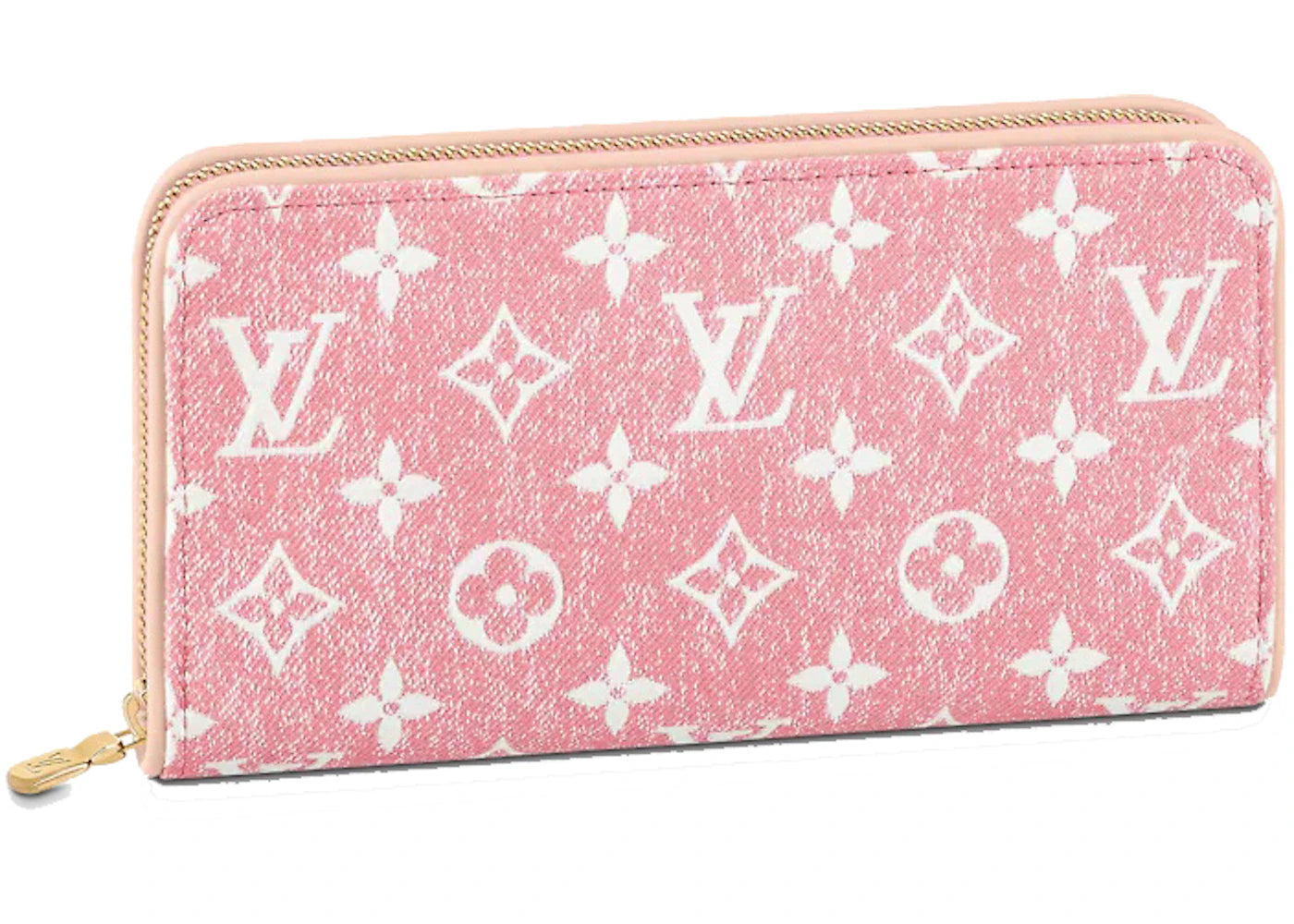 Louis Vuitton Zippy Wallet Denim Jacquard Pink