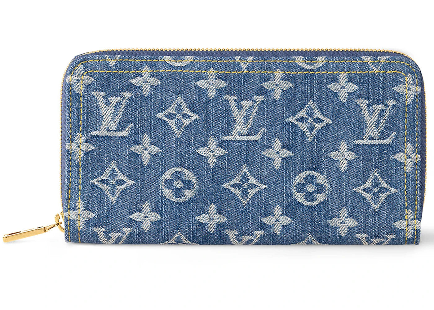 Louis Vuitton Zippy Wallet Monogram Blue Denim