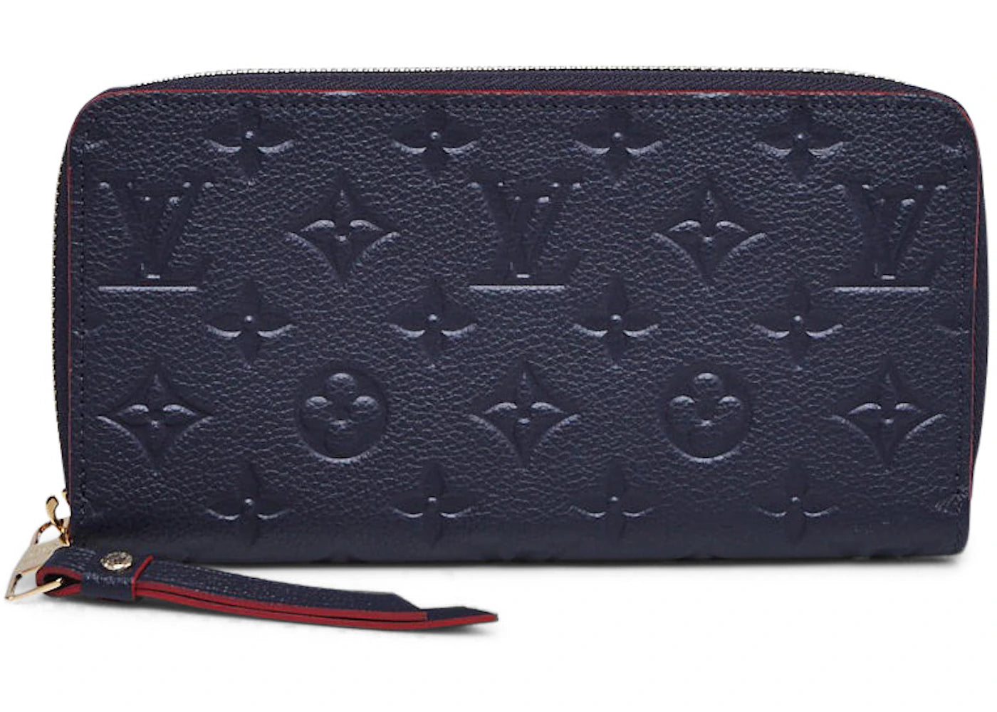 Louis Vuitton Zippy Wallet Monogram Empreinte Marine Rouge