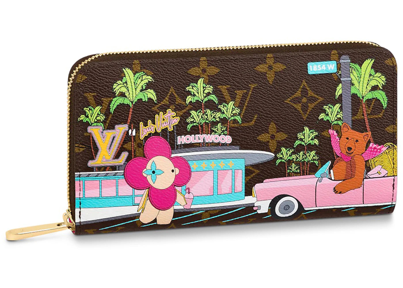 Louis Vuitton Zippy Wallet Monogram Vivienne Fuchsia Pink