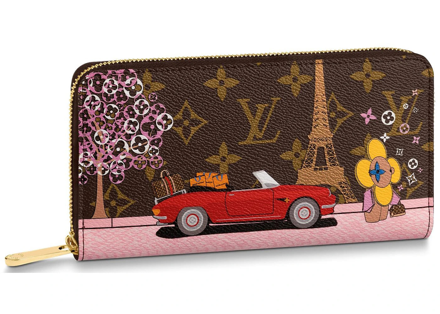 Louis Vuitton Zippy Wallet Monogram Vivienne Paris Red Lining
